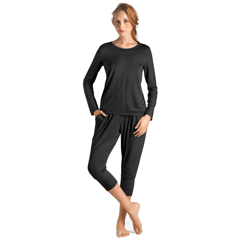 Hanro Yoga Long Sleeve Top XS Black