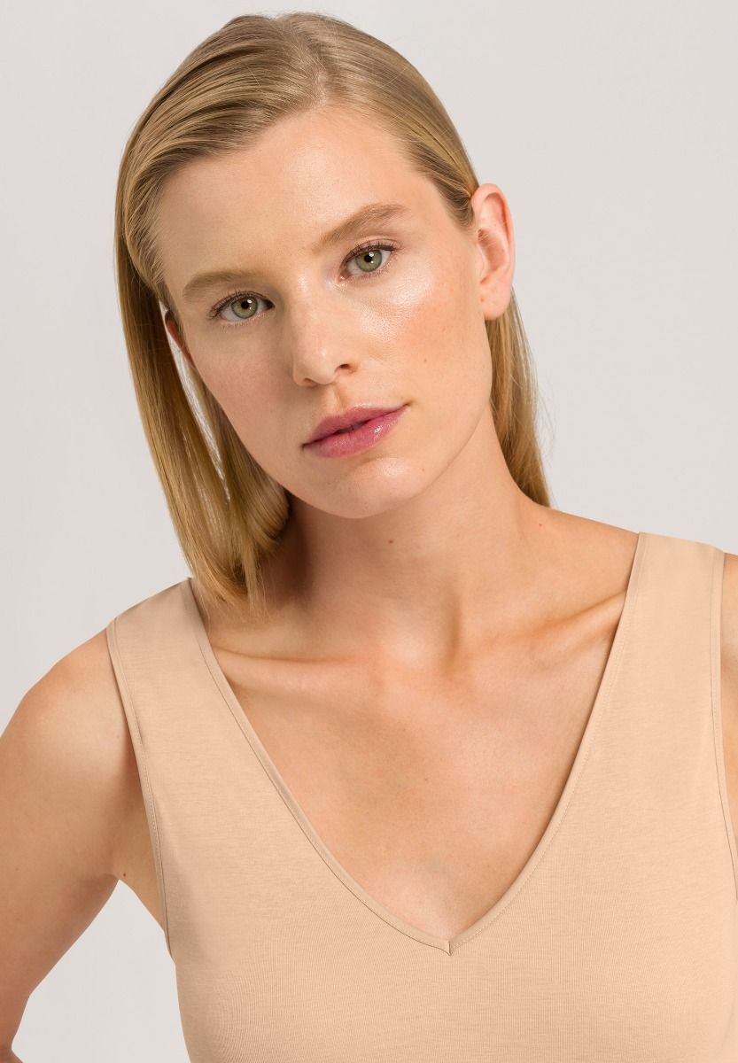 Hanro Cotton Seamless V-Neck Tank