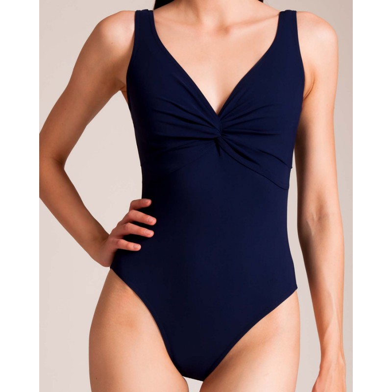 Karla Colletto Twist V-Neck Underwire D Cup One Piece