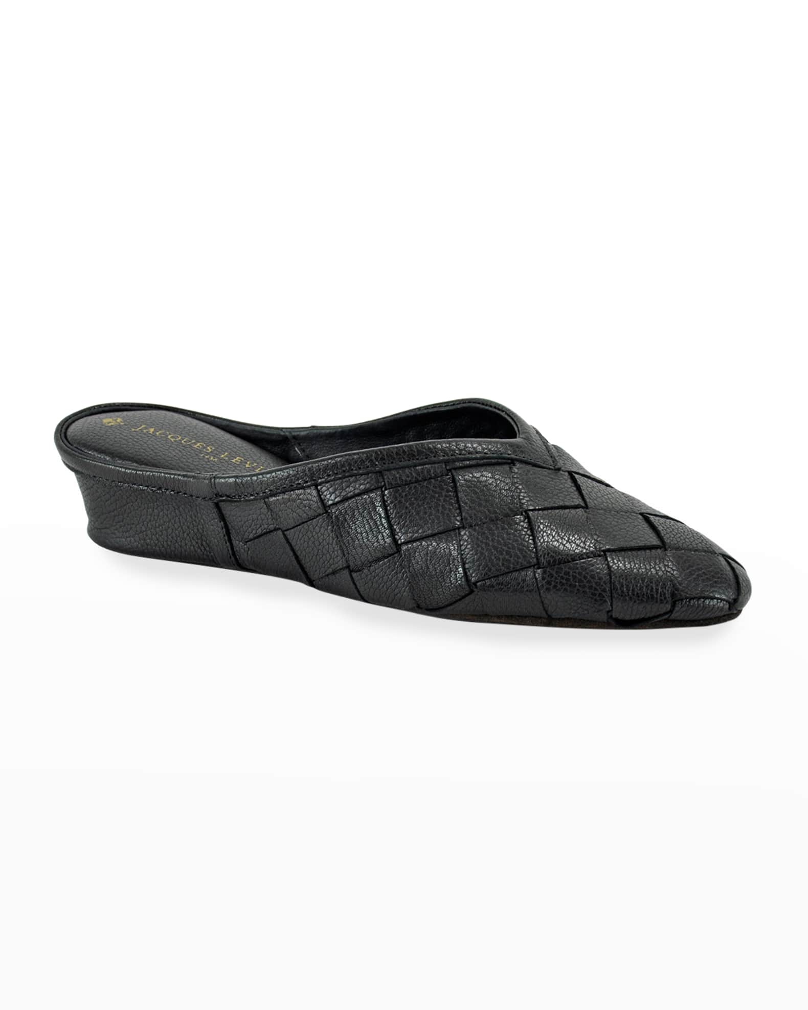 Jacques Levine Woven Leather Slipper