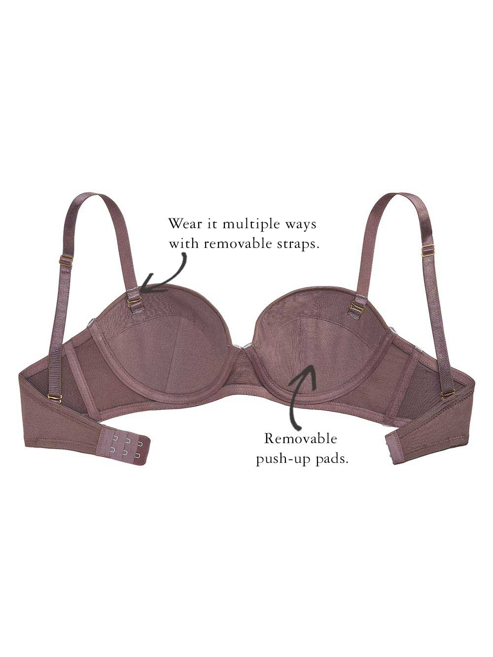 Deyllo Women's Sexy Lace Push Up Padded Plunge Add Cups Underwire