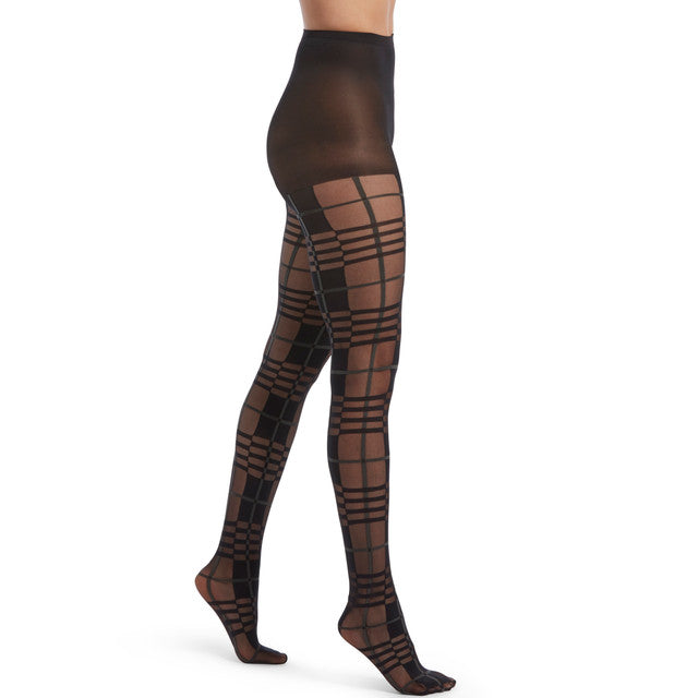 Hue Sheer Plaid Tights