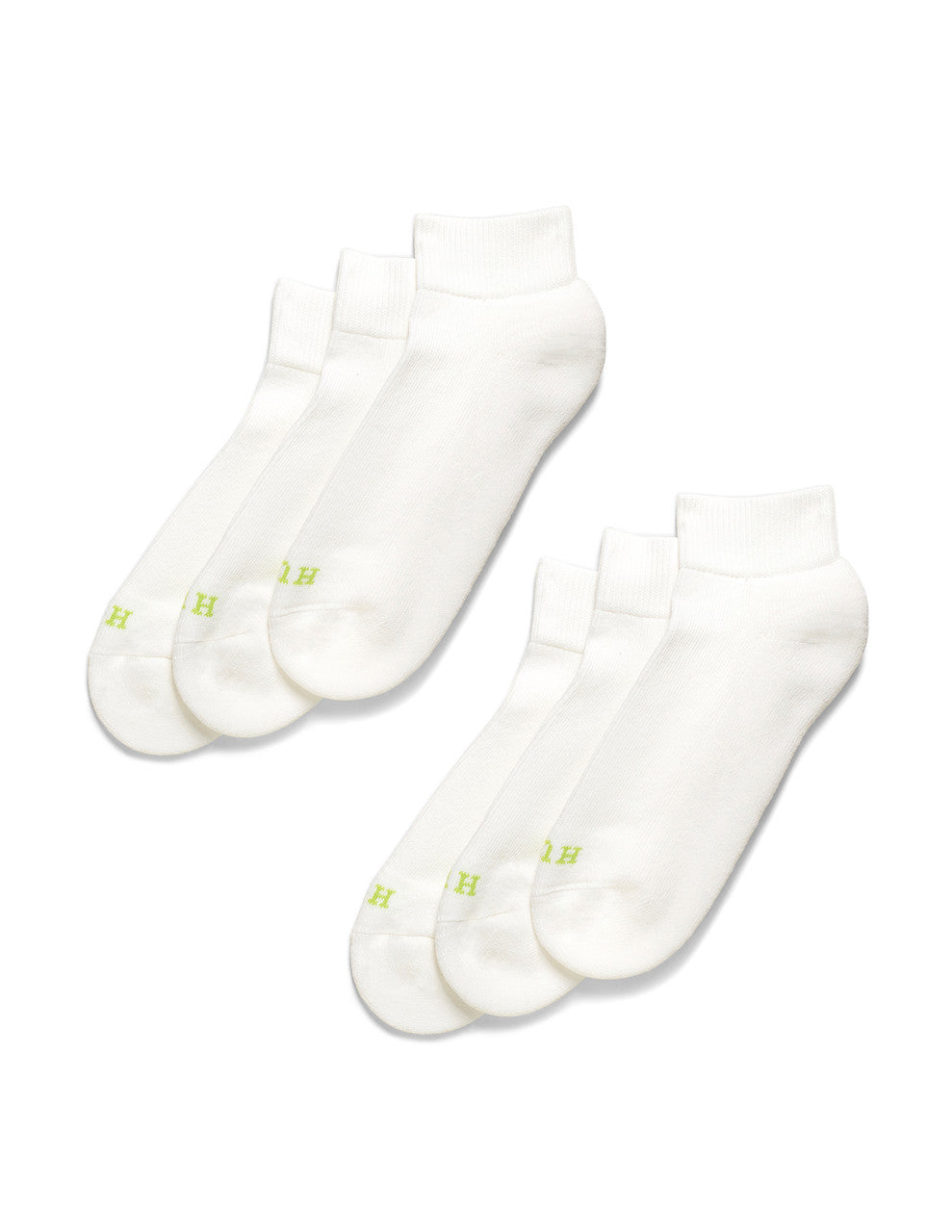 Hue 6 Pack Quarter Top with Cushion Sport Sock